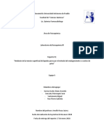 Medición de La Tensión Superficial de Líquidos Puros Por El Método Del Estalagmómetro o Conteo de Gotas.