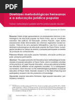 Diretrizes metodológicas freireanas 