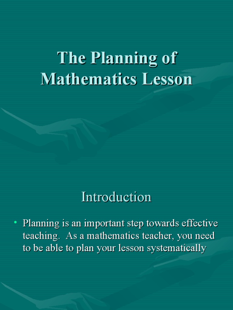 Effective Mathematics Lesson Planning | PDF | Lesson Plan | Curriculum