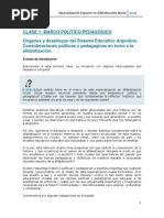 CLASE 1. Marco Politico Pedagogico PDF