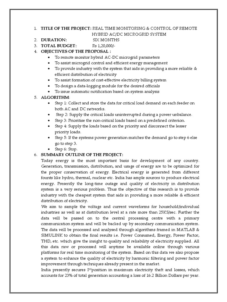 Real-Time Remote Microgrid Control | PDF | Electric Power Distribution ...