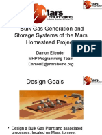 Bulk Gas Generation and Storage Systems of The Mars Homestead Project