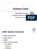 System Calls: Wahidullah Mudaser Computer Science Faculty Kandahar University