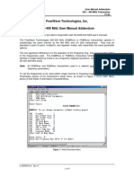 Freewave Technologies, Inc. 225-400 MHZ User Manual Addendum