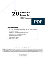 MHT Cet 20 Question Paper Set PCMB