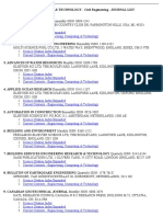 Civil Engineering Journal List
