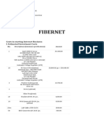 Fibernet: Costs in Starting Internet Business I. Estimated Investment Costs