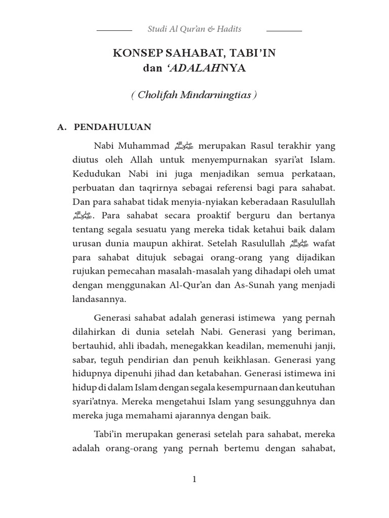 Buku Study Al Quran Dan Al Hadist