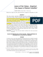 Value Relevance of Fair Values—Empirical Evidence of the Impact of Market Volatility