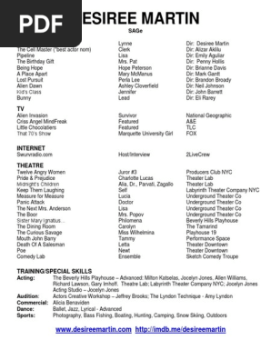 acting resume