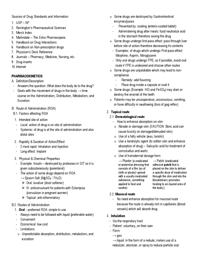 Sources Of Drug Standards And Information Injection Medicine