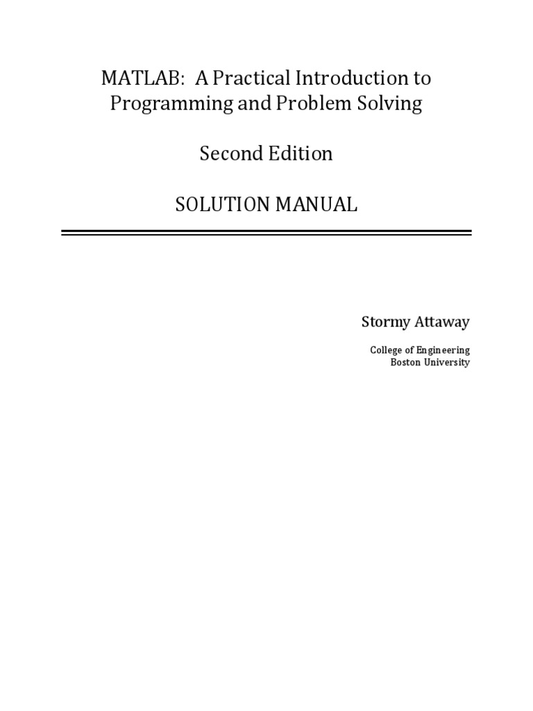 MATLAB Solutions PDF Numerical Analysis Engineering, 49% OFF