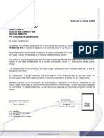 Carta de despido con 30 días de anticipación