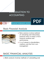 Introduction To Accounting: Financial Statements Analysis