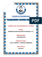 Carpeta de Actividades de Tutores