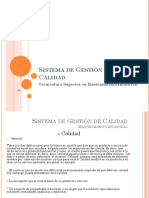 Sistema de Gestión de Calidad para Mantenimiento Industrial Update 14-04-16