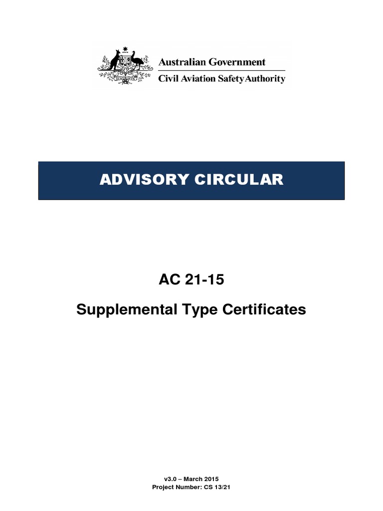 Supplemental Type Certificates PDF Aeronautics Aviation