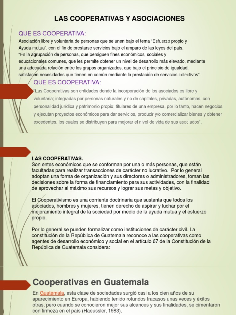 Cooperativas: Estructura y Beneficios | PDF | Cooperativa | Sociedad de ...