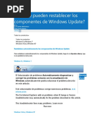 Cómo Se Pueden Restablecer Los Componentes de Windows Update