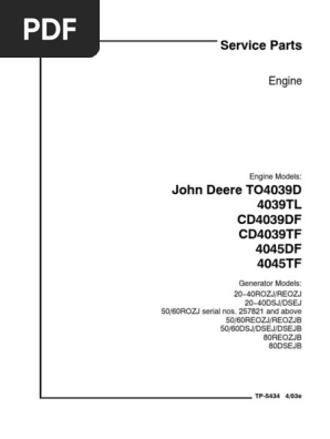 4045 John Deere Service Manual Common Rail