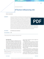 BB - Evaluation of Factors in Uencing Job Satisfaction