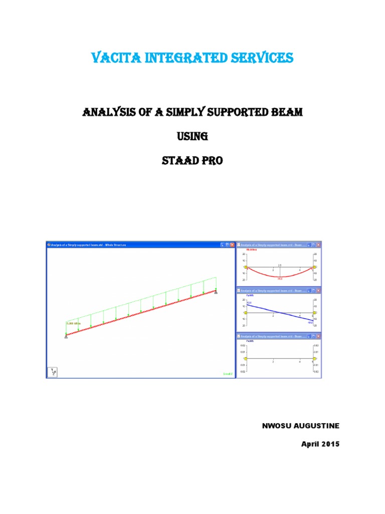 STAAD Pro Beam Analysis Guide | PDF | Beam (Structure) | Bending