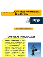 2° SEMANA CLASIFICACIÓN, OBJETIVOS Y COMPONENTES DE LAS EMPRESAS