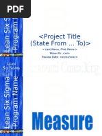 Download Lean Six Sigma Measure Phase Tollgate Template by Steven Bonacorsi SN376724 doc pdf