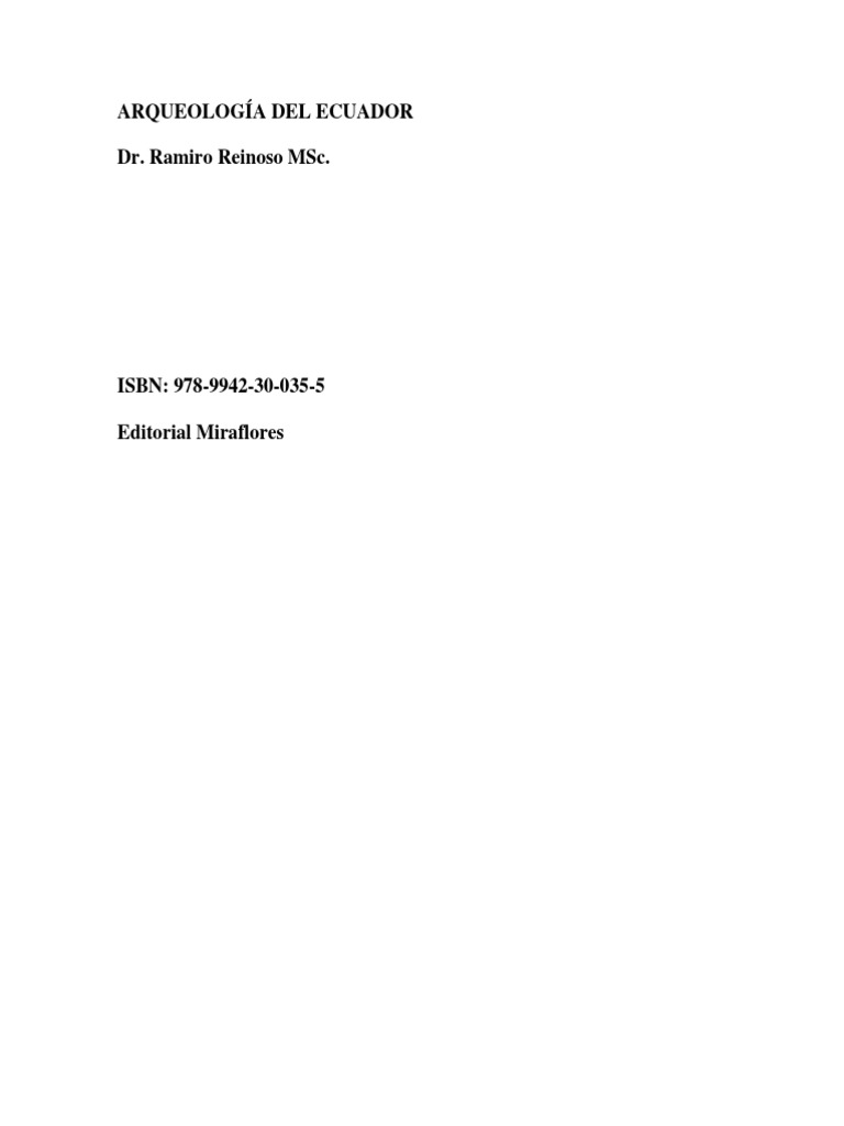 Arqueologia Del Ecuador | PDF | Arqueología | Ecuador