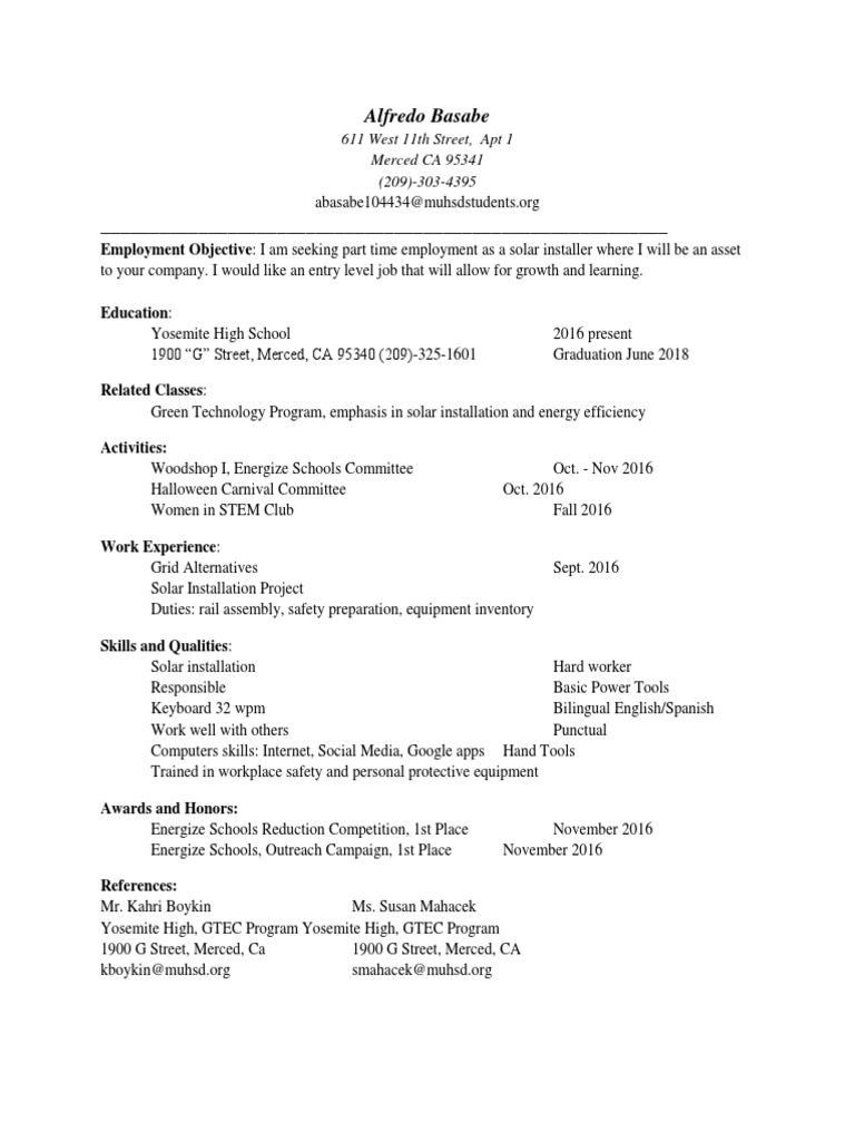 Alfredo Basabe Resume | PDF