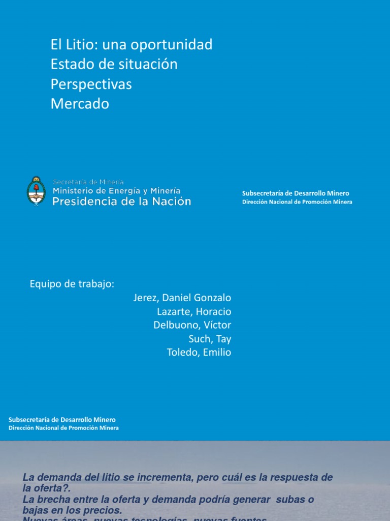 Oportunidades del Litio en Argentina | PDF | Minería | Cobre