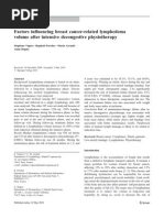 Download Factors Influencing Breast Cancer-related Lymph Edema Volume After Intensive Decongestive Physiotherapy by yanikai SN37673928 doc pdf