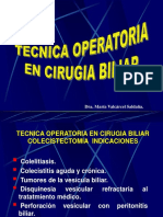 Técnicas quirúrgicas biliares