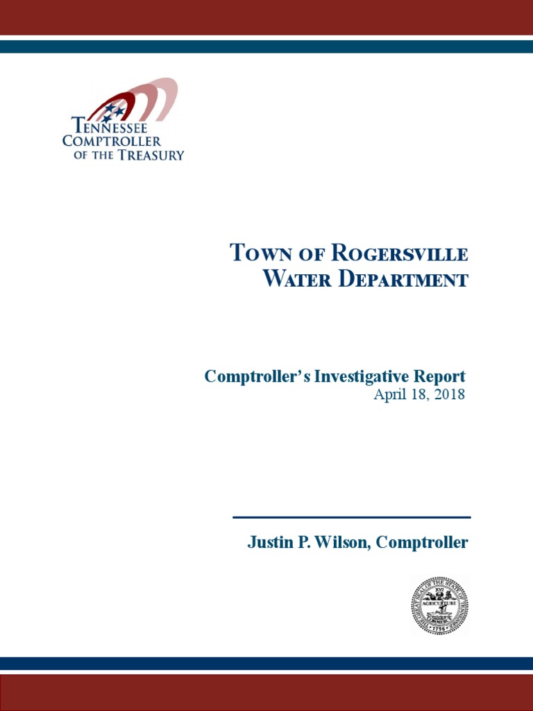 Rogersville Water Department PDF Cheque Working Time