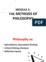 Module 3 Methods of Philosophy