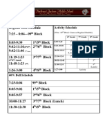 Activity Schedule: 6 Grade 7 Grade 8 Grade 8:05-9:20 (6 /8) 9:23-10:28 10:31-12:11