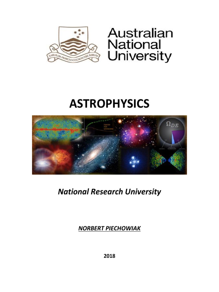 Astrophysics National Research University PDF