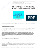 2.4. - Diferencia, Ventajas y Desventajas de Instrumentos Analógicos y Digitales - Todo Ingenieria Industrial