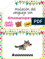 Estimulación Del Lenguaje Con Onomatopeyas en Imágenes PDF