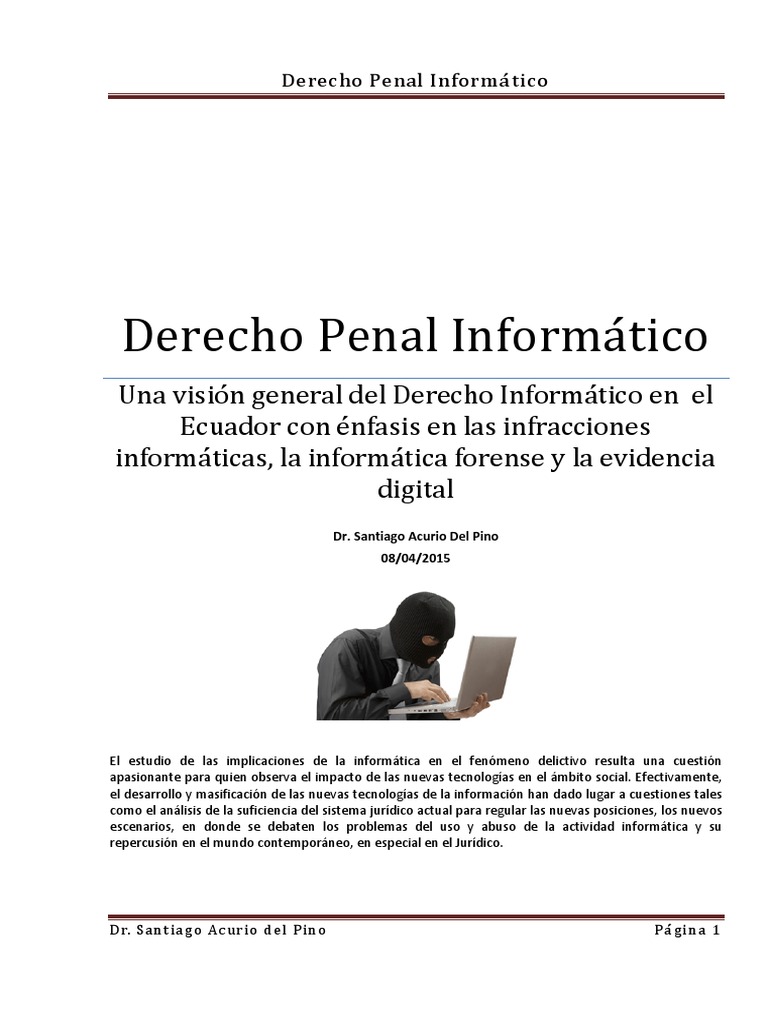 Derecho Penal Informatico PDF | PDF | Cibercrimen | Ciencias de la  Computación