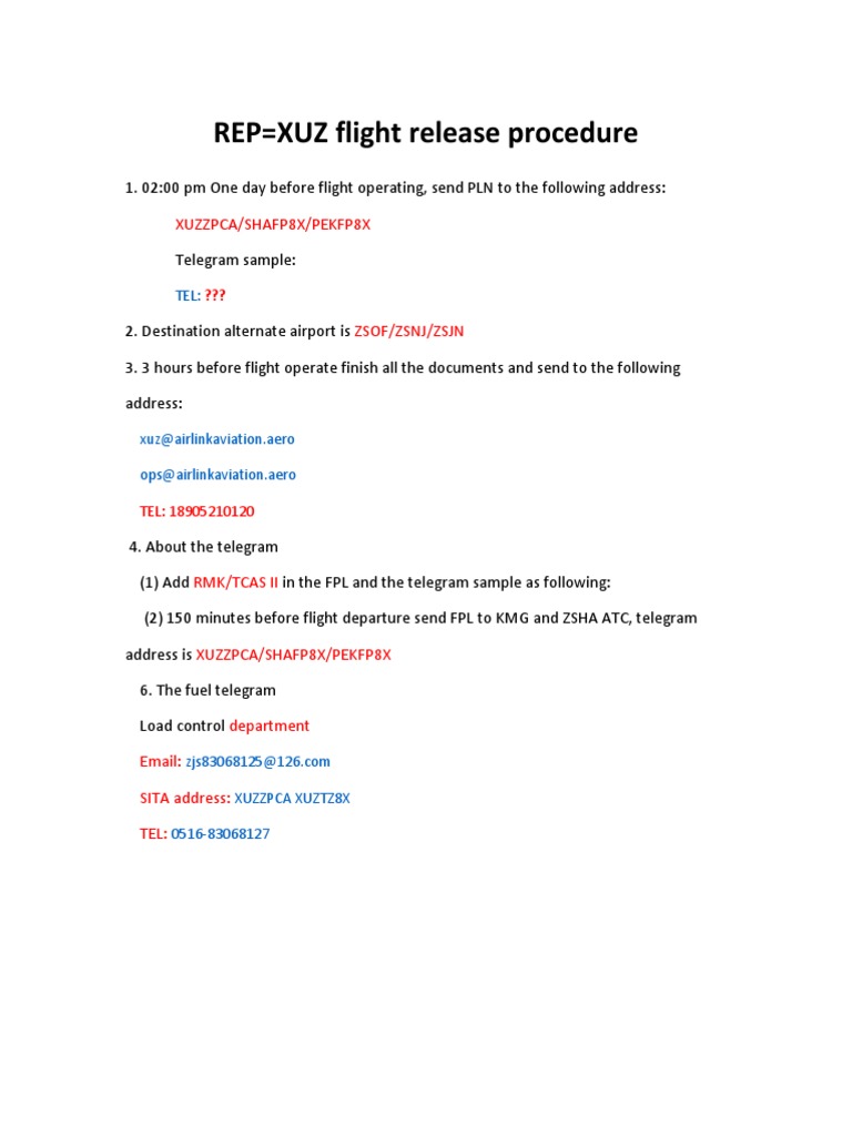 Flight Release Procedure Overview | PDF | Computers