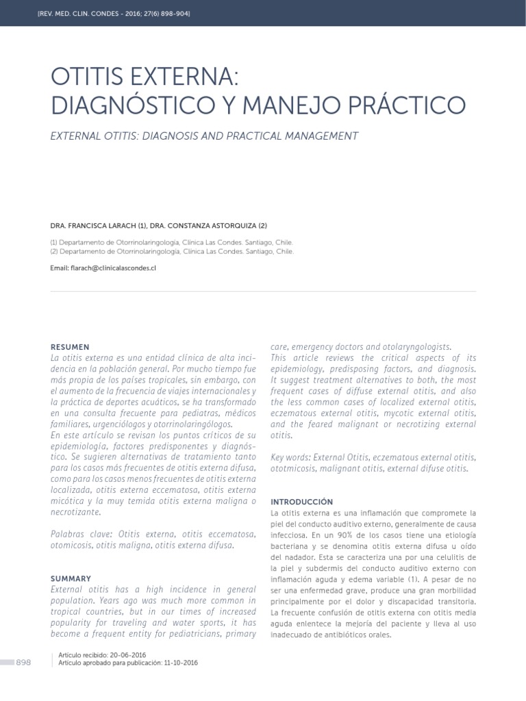 Otitis Externa | PDF | Antibióticos | Medicina CLINICA