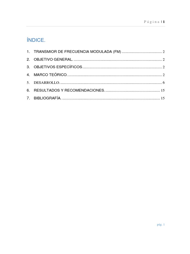 Diseño de Transmisor de Frecuencia Modulada | PDF | Modulación de ...