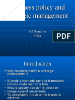 Business Policy and Strategic Management