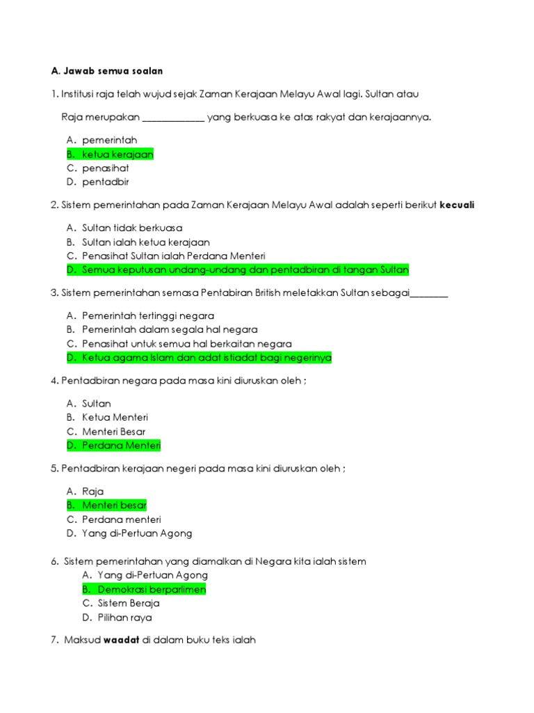 Nota Ringkas Sejarah Tahun 5 2020 By Pocats