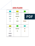 JADWAL PELAJARAN