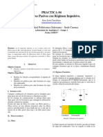 Filtros pasivos RC: diseño, simulación y medición de un filtro pasa banda
