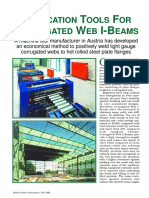 Fabrication Tools for Economical Corrugated Web I-Beams