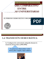 Panorama Comparativo Politicas Universitarias 83-08