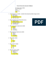 Soal Evaluasi Analisa Vibrasi